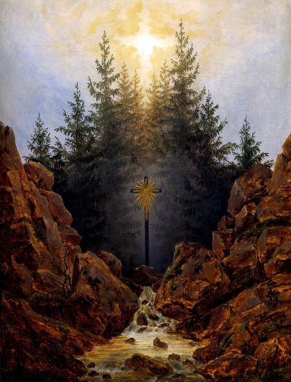 Croix dans la Foret  Huile sur toile (1820) 42x32 cm  sst.jpg